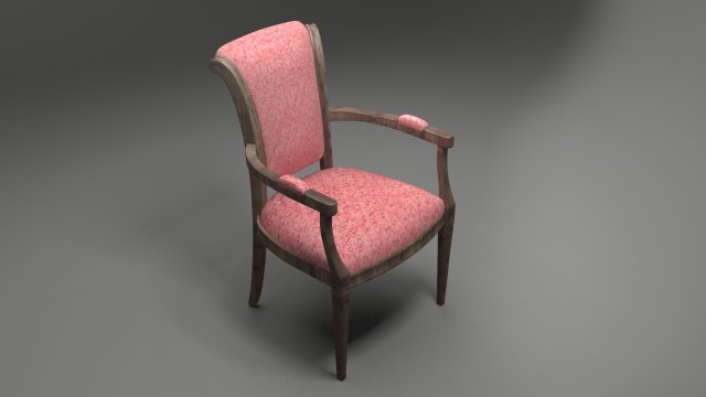 dining arm chair 3D 模型 .c4d .max .obj .3ds .fbx .stl .blend 