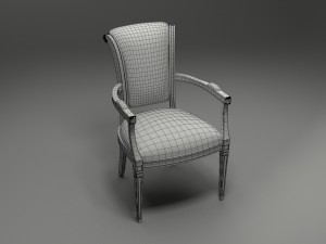 dining arm chair 3D 模型