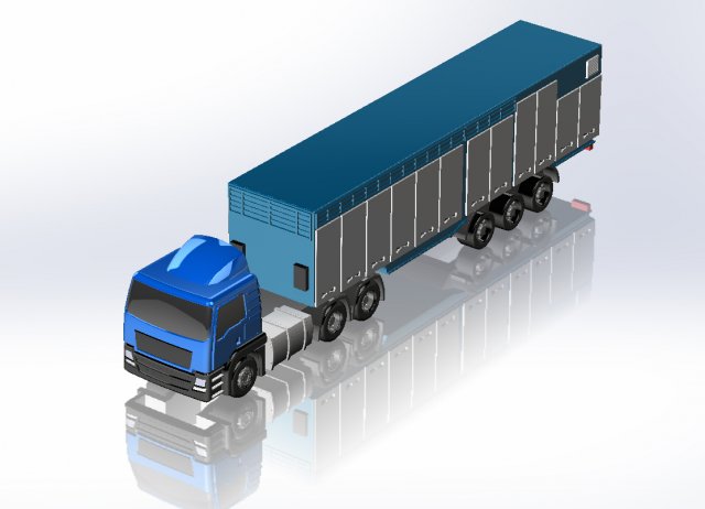 man semi-trailer 3D 프린트 모델 .c4d .max .obj .3ds .fbx .stl .blend 