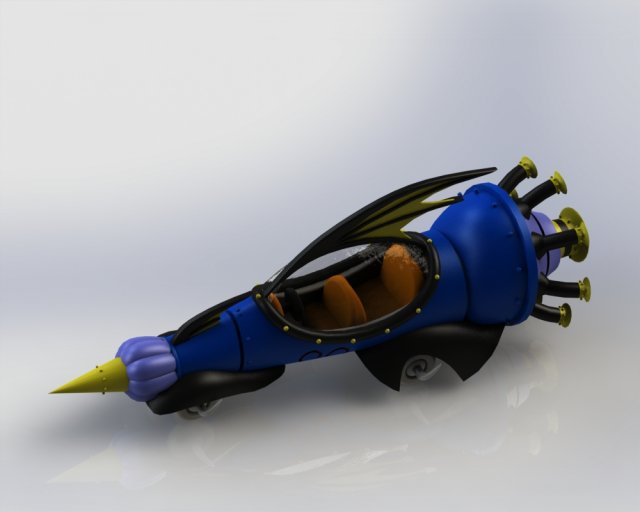wacky races - the mean machine 3D प्रिंट मॉडल .c4d .max .obj .3ds .fbx .stl .blend 