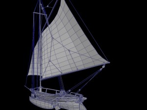 trimaran Modello 3D
