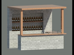 outdoor bar Model 3D