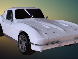 chevrolet corvette stingray 1964 3D Model