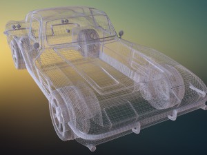 chevrolet corvette stingray 1964 3D Model