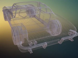 chevrolet corvette stingray 1964 3D Model