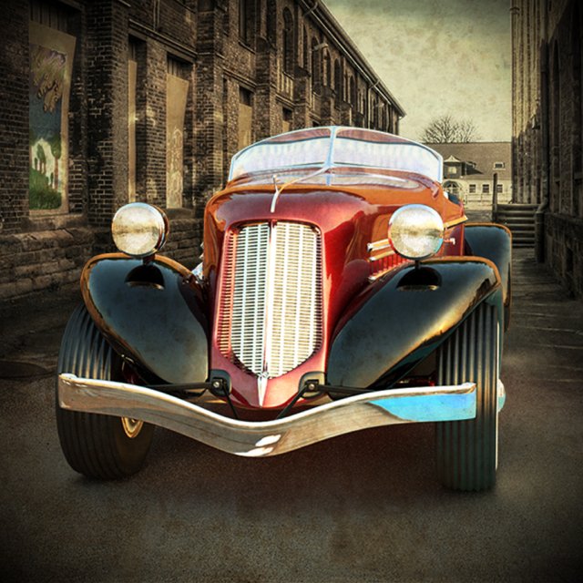 auburn speedster boattail 1934 3D Model .c4d .max .obj .3ds .fbx .stl .blend 