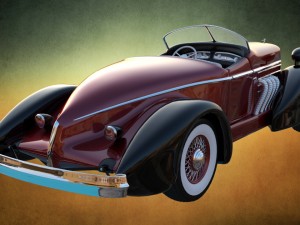 auburn speedster boattail 1934 3D Model