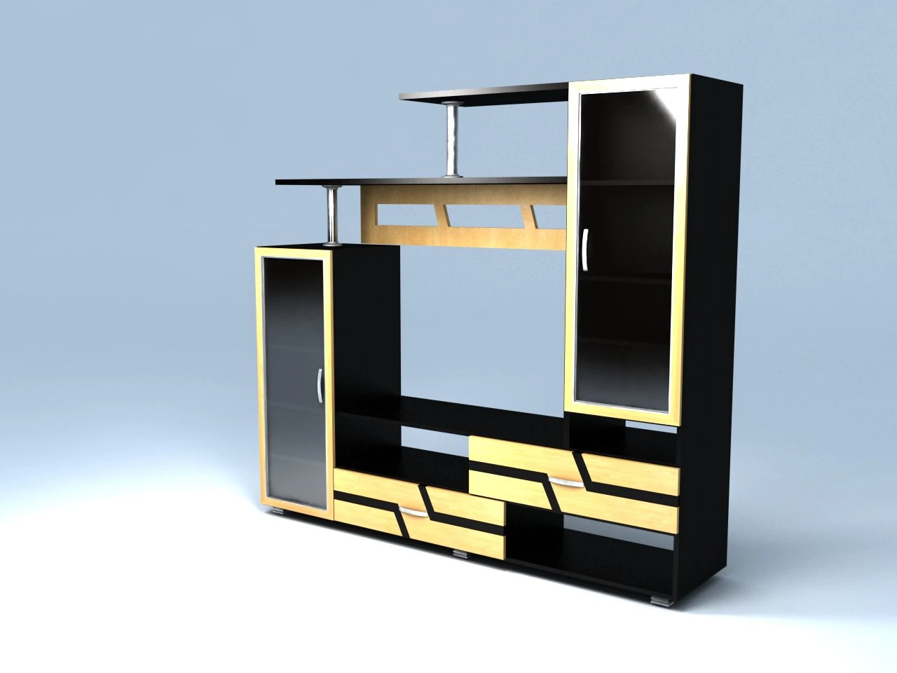 tv cabinet venice 3D Model .c4d .max .obj .3ds .fbx .stl .blend 