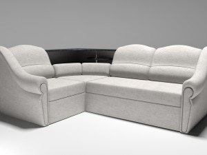white skin sofa 3Dモデル