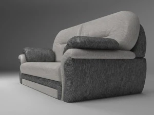 kanepe esintisi siyahbeyaz cilt 3D Model