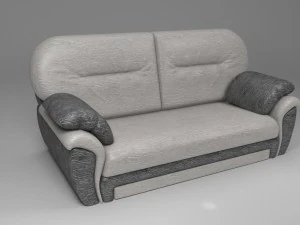 kanepe esintisi siyahbeyaz cilt 3D Model