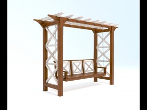 garden - park pergola swing 3D Models