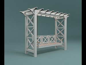 garden - park pergola swing 3D Model