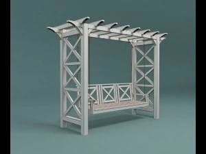 garden - park pergola swing 3D Model