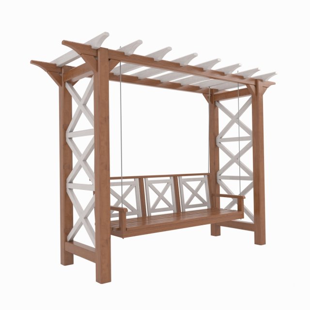 pergola swing Model 3D .c4d .max .obj .3ds .fbx .stl .blend 