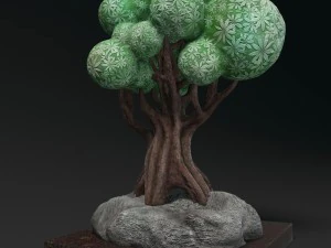 sculpture cartoon the tree 3D Model
