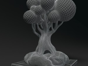 sculpture cartoon the tree 3D Model
