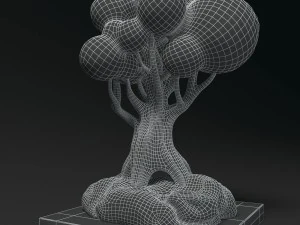 sculpture cartoon the tree 3D Model