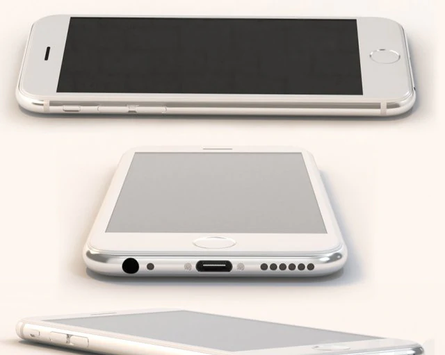 iphone 6 silver 3D Model .c4d .max .obj .3ds .fbx .stl .blend 