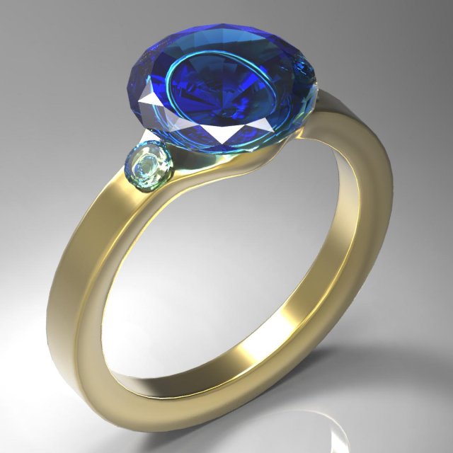 diamond ring 3D Model .c4d .max .obj .3ds .fbx .stl .blend 