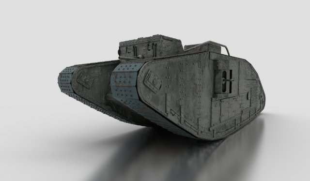 mark v british heavy tank ww1 3D 모델 .c4d .max .obj .3ds .fbx .stl .blend 
