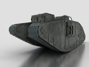 mark v british heavy tank ww1 3D Модель