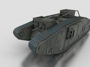 mark v british heavy tank ww1 3D 모델