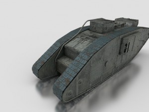 mark v british heavy tank ww1 3D 모델