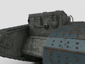 mark v british heavy tank ww1 3D 모델