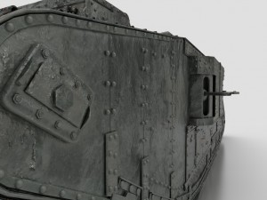 mark v british heavy tank ww1 3D 모델