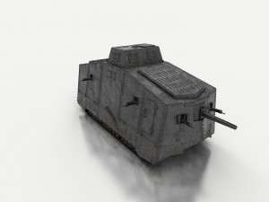 a7v german tank ww1 3D Model