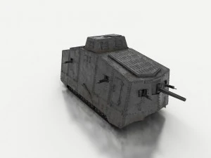 char allemand a7v ww1 Modèle 3D