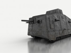 a7v german tank ww1 Modello 3D