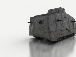 a7v german tank ww1 Modello 3D