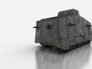 a7v german tank ww1 3D Model