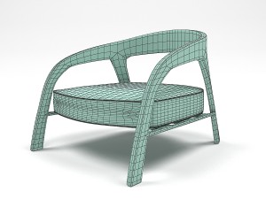 mokha armchair 3Dモデル