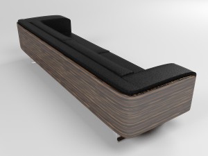 cootz leather sofa 3D Модель