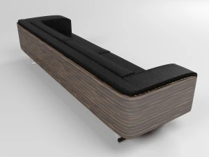 cootz leather sofa 3D Model