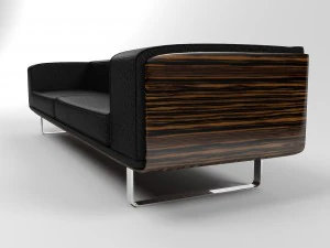 cootz leather sofa 3D Model