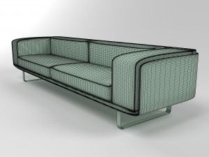 cootz leather sofa 3D Модель
