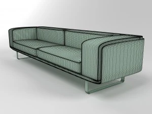 cootz leather sofa 3D Model