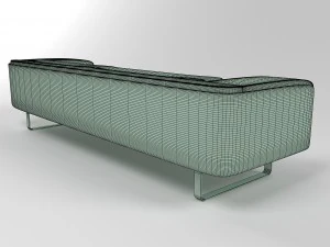 cootz leather sofa 3D Model