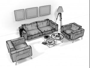 rolf benz furniture set 3D Model