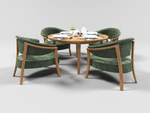 dining set 1011 3D Model