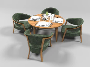 set da pranzo 1011 Modello 3D