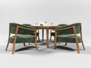 dining set 1011 3Dモデル
