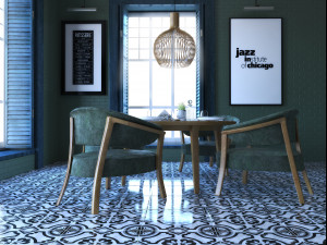dining set 1011 3Dモデル