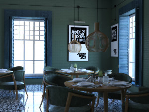 dining set 1011 3Dモデル