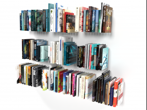 100 books Model 3D