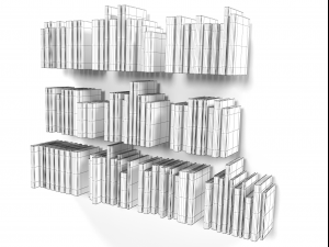 100 books Model 3D